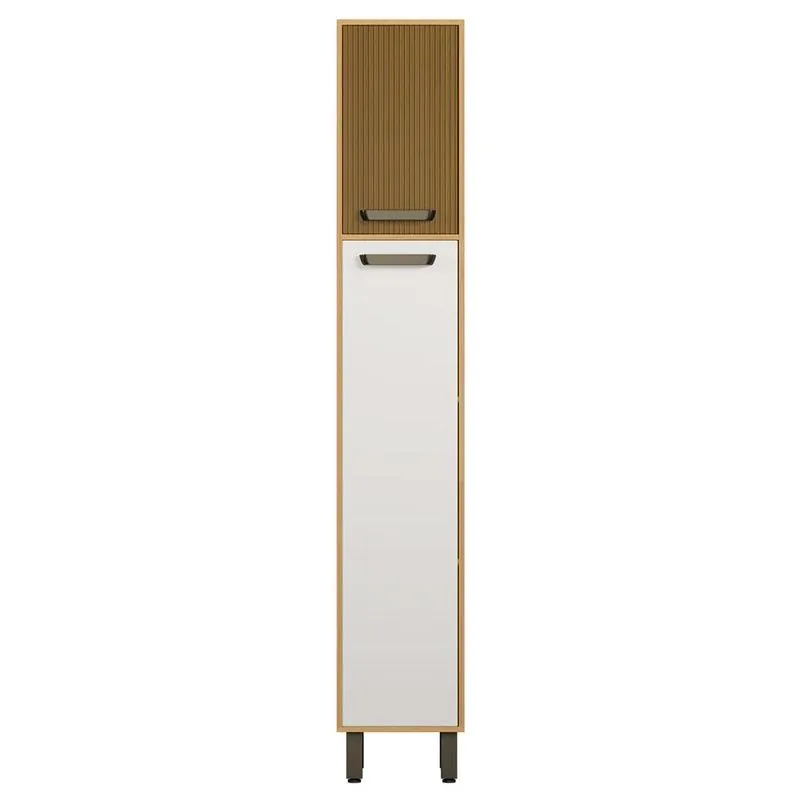 Paneleiro De Cozinha 40cm Emily Freijó/ripado/off Acetinado Z44 - Mpozenato