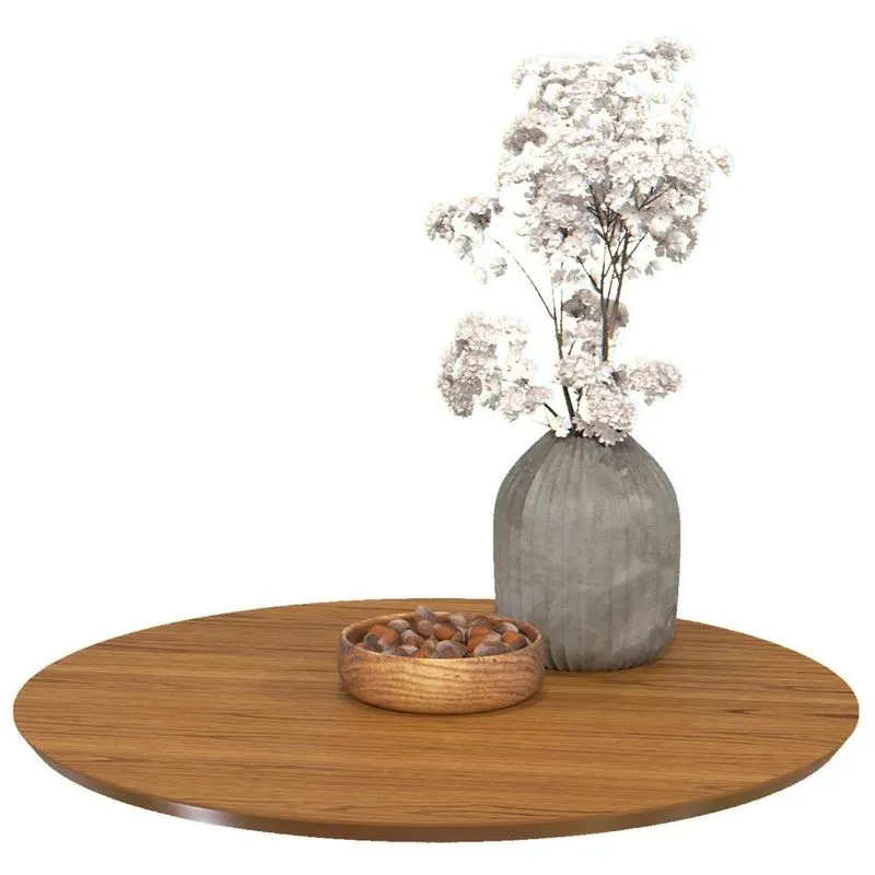 Centro De Mesa Giratório Redondo 69cm Afrodite Cinamomo E05 - Mpozenato