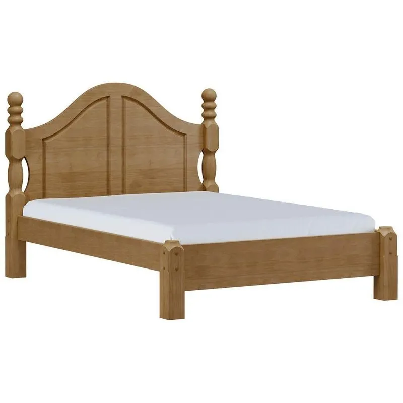 Cama Casal Clássica 140cm Pé Madeira Eduarda Freijó F07 - Mpozenato