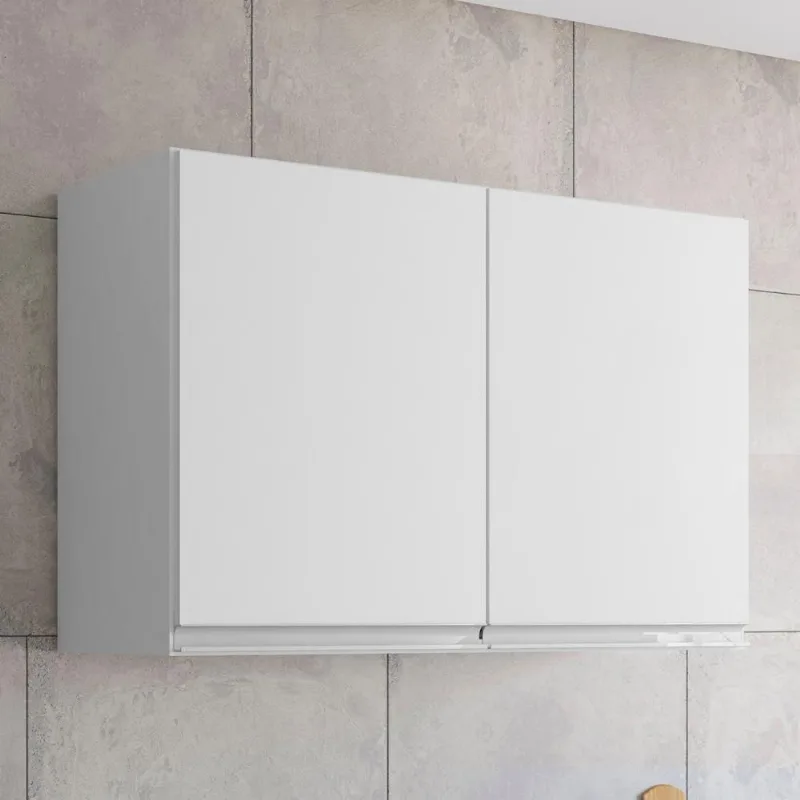 Armário De Cozinha Aéreo 80cm Com 2 Portas Andréia Branco - Ajl Móveis