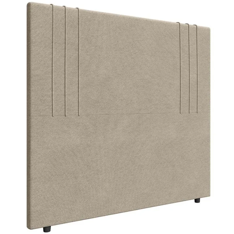 Cabeceira Cama Box Casal 140cm Estofada Rama Linho Bege Z04 - Mpozenato