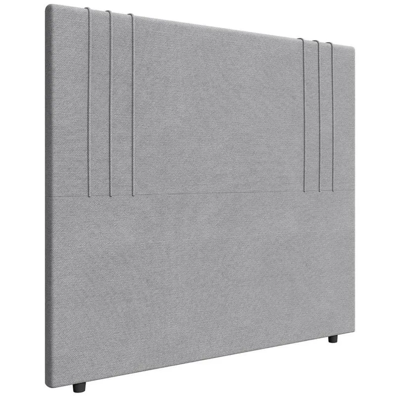 Cabeceira Cama Box Casal 140cm Estofada Rama Linho Cinza Z04 - Mpozenato