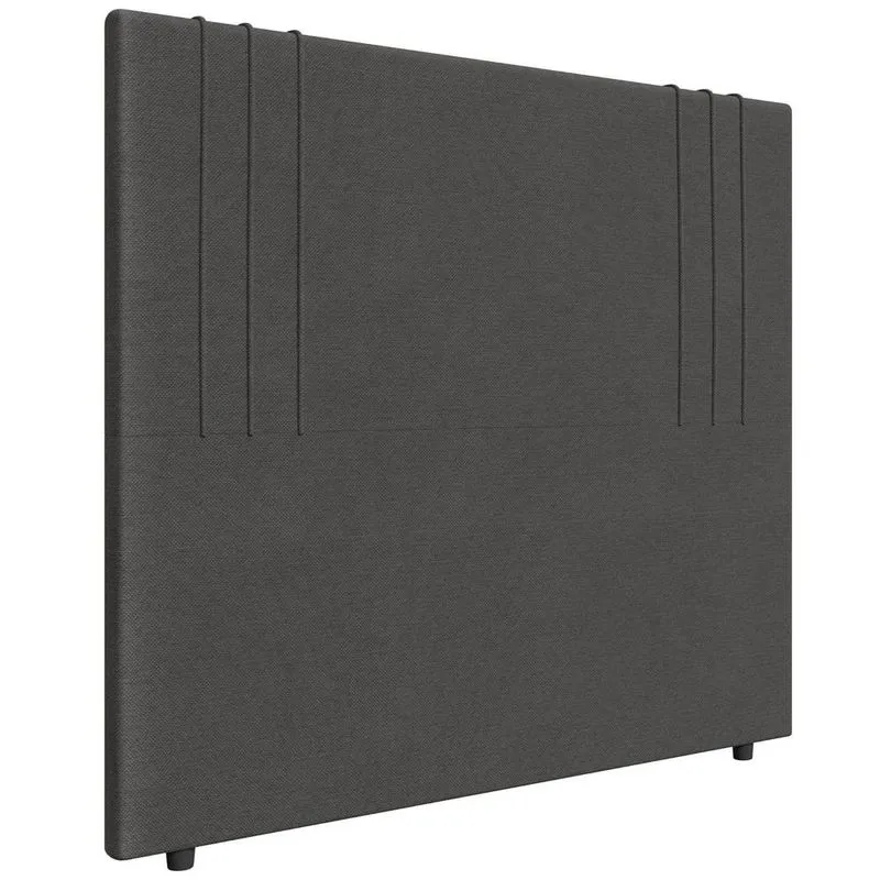 Cabeceira Cama Box Casal 140cm Estofada Rama Linho Grafite Z04 - Mpozenato
