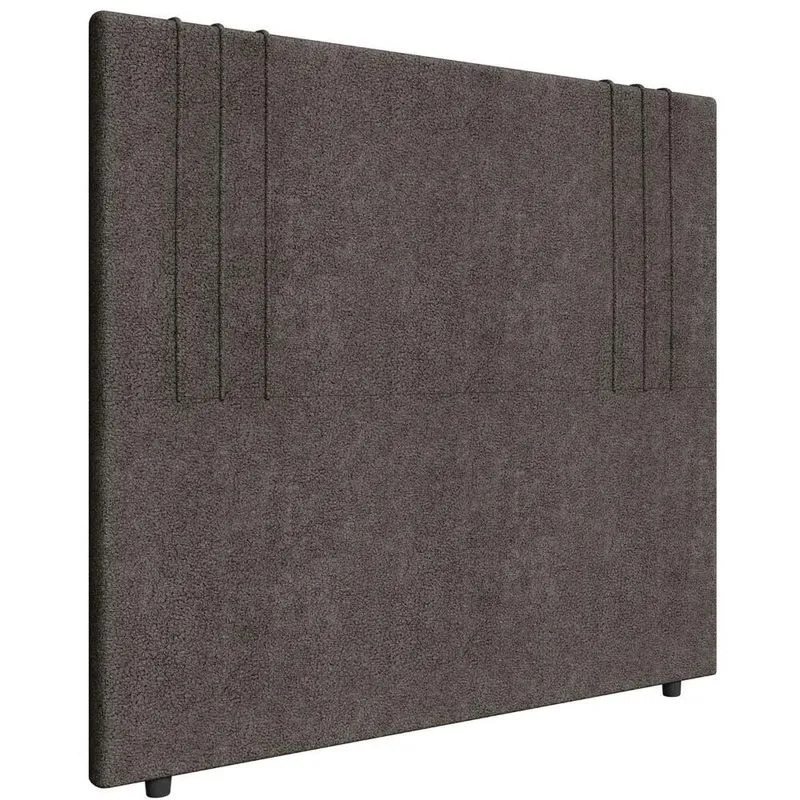Cabeceira Cama Box Casal 140cm Estofada Rama Boucle Marrom Z04 - Mpozenato