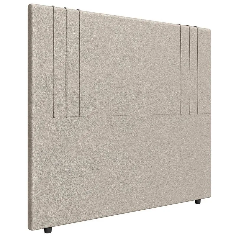 Cabeceira Cama Box Casal 140cm Estofada Rama Sintético Bege Z04 - Mpozenato