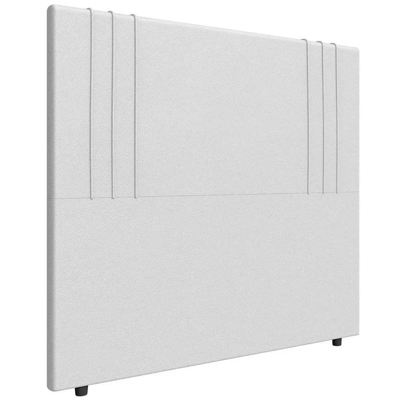 Cabeceira Cama Box Casal 140cm Estofada Rama Sintético Branco Z04 - Mpozenato