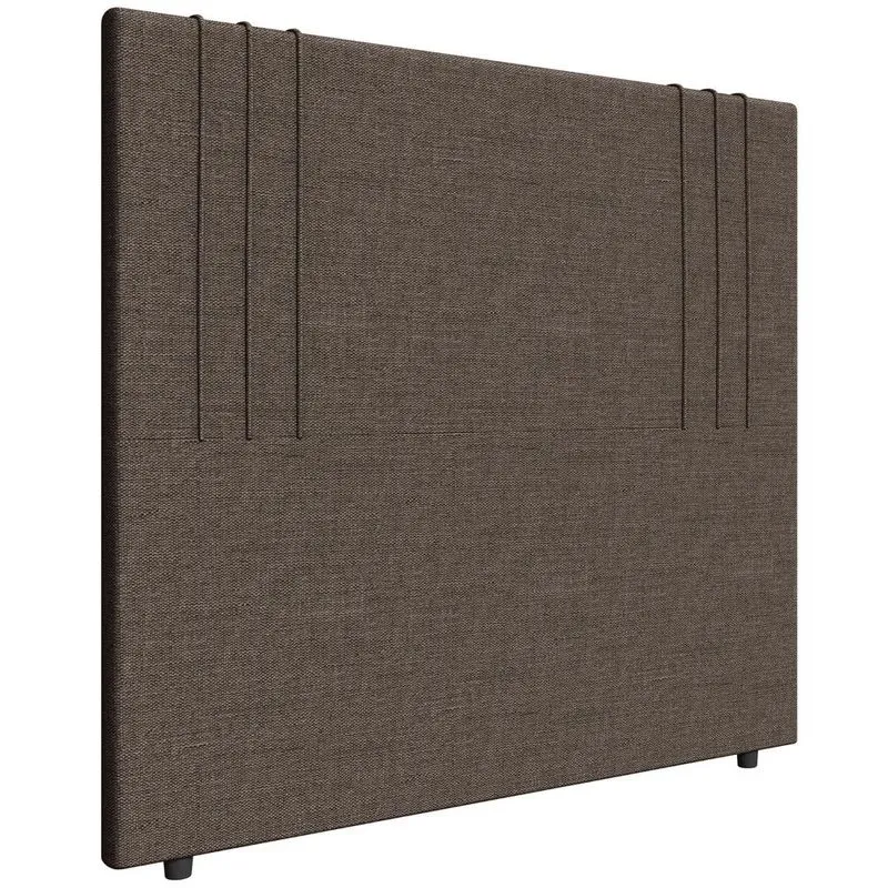 Cabeceira Cama Box Casal 140cm Estofada Rama Linho Chocolate Z04 - Mpozenato