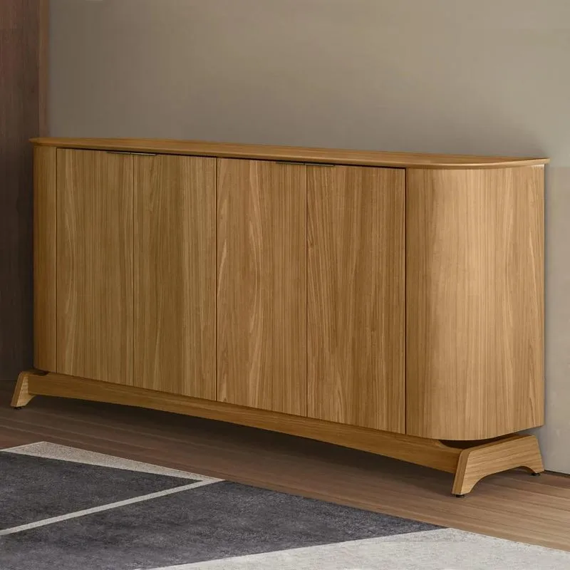 Buffet Aparador Sala De Estar 160cm 4 Portas Zuni Ypê N02 - Mpozenato