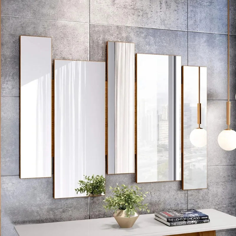 Espelho Decorativo Para Sala De Jantar 136m Vinci Ypê N02 - Mpozenato - Mpozenato