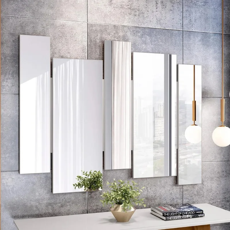 Espelho Decorativo Para Sala De Jantar 136m Vinci Off White N02 - Mpozenato - Mpozenato