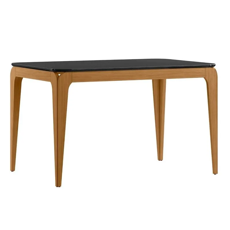 Mesa De Jantar Retangular 120cm 4 Lugares Yuma Ypê/preto N02 - Mpozenato