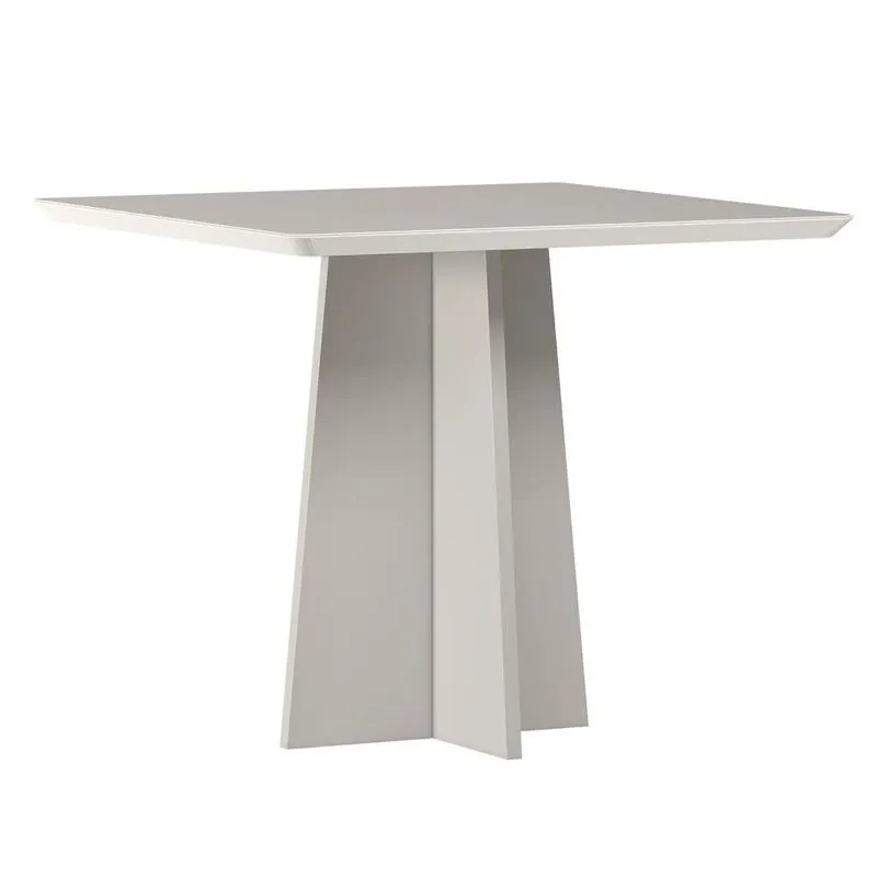 Mesa De Jantar Quadrada 90cm 4 Lugares Zuma Off White N02 - Mpozenato