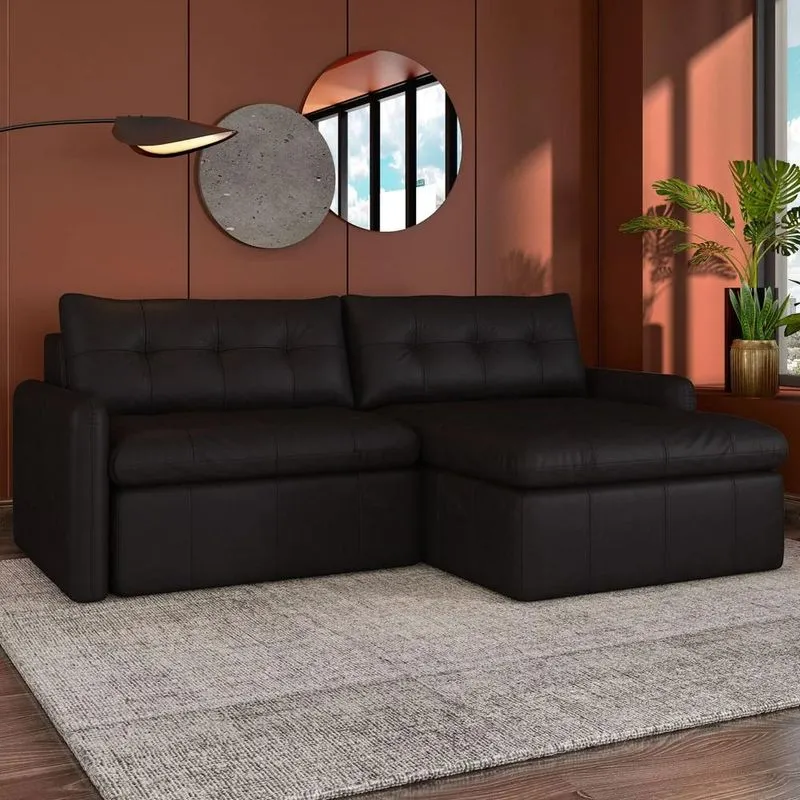 Sofá Retrátil 2 Lugares Para Sala 184cm Elios Couro Bordô Z55 - Mpozenato