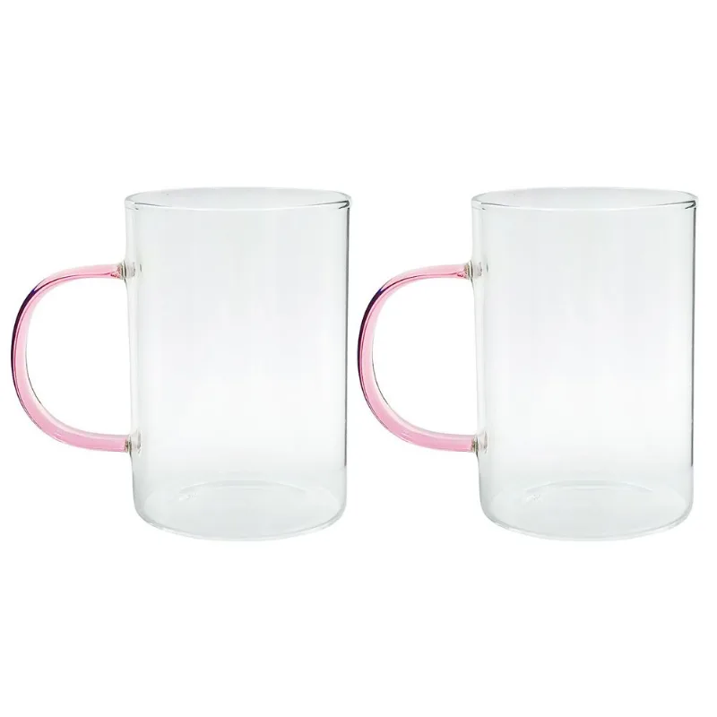 Jogo de Caneca Vibrante 320ml em Vidro Wellmix