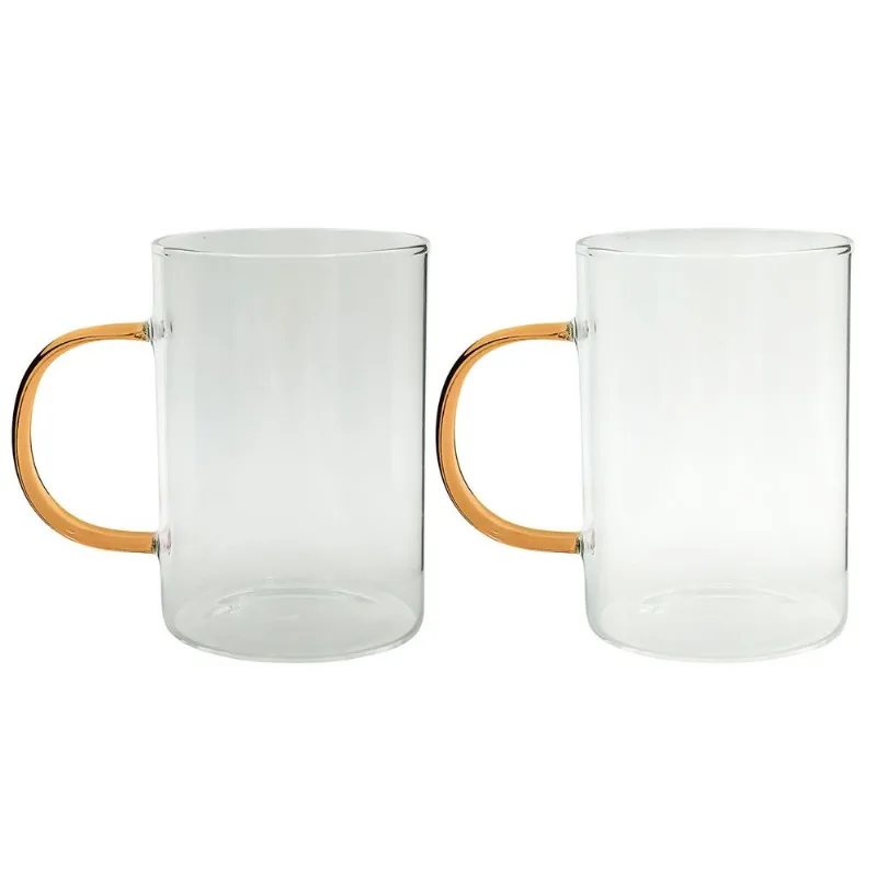 Jogo de Caneca Vibrante 320ml em Vidro Wellmix