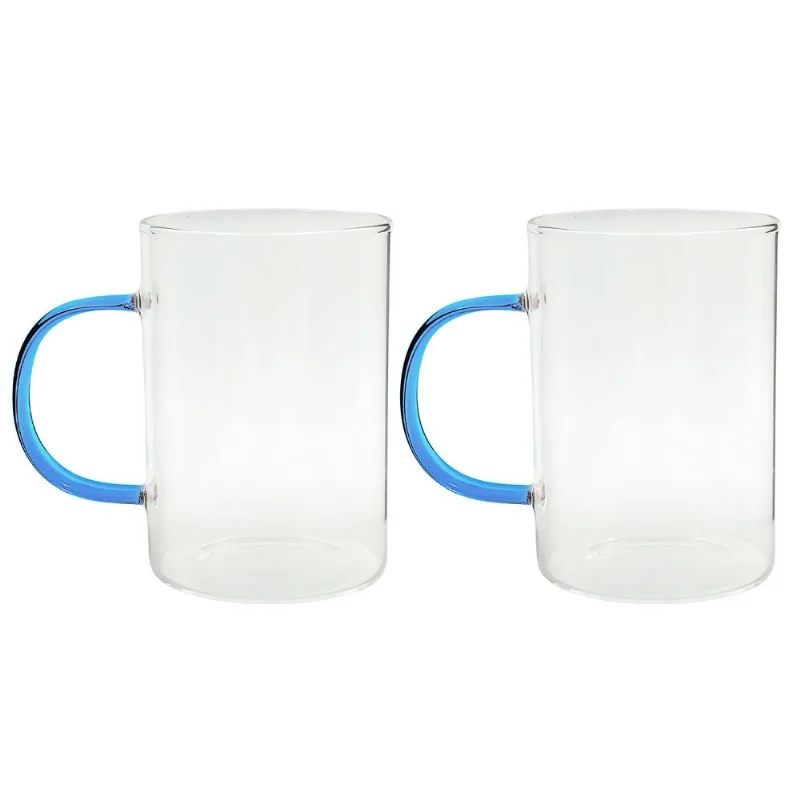 Jogo de Caneca Vibrante 320ml em Vidro Wellmix