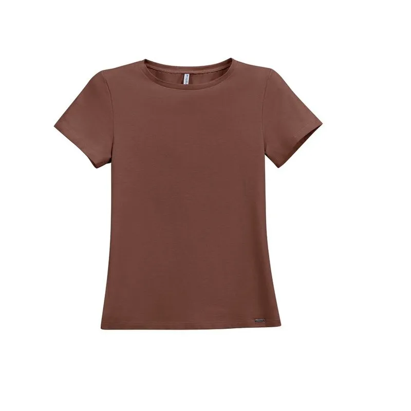 Blusa Manga Curta Feminina Cotton Marialicia