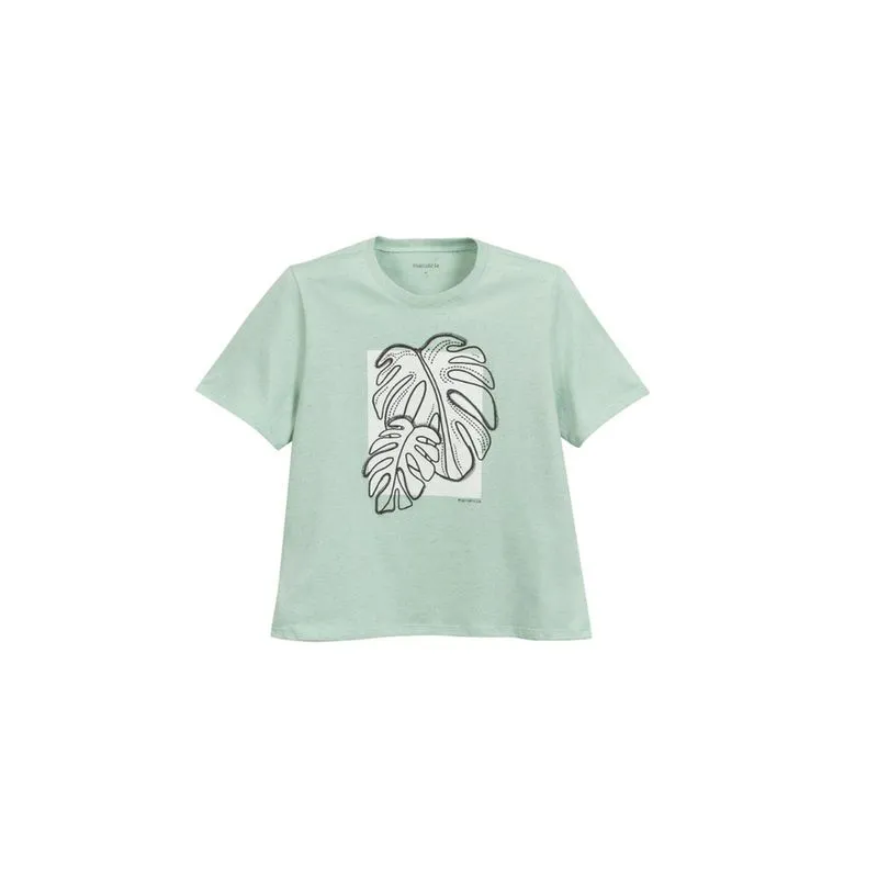 Blusa Manga Curta Malha Eco Linho Marialicia