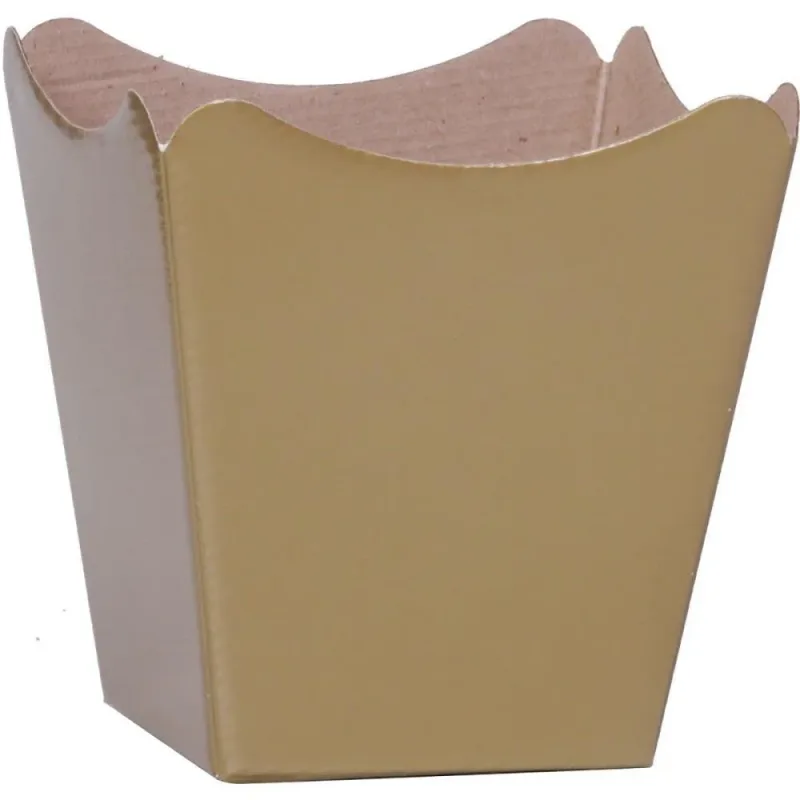 Cachepot Paper Liso Pote 11 Ouro 11X11X9CM PCT.C/10