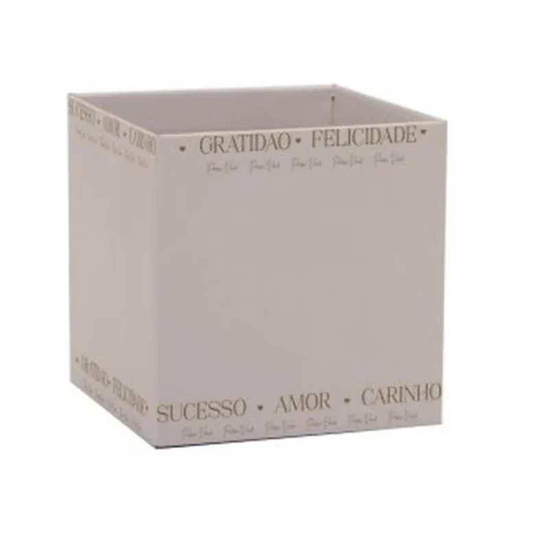 Cachepot Paper Decorado Pote 15 Essencia Nude QD 15X15 PCT.C/10