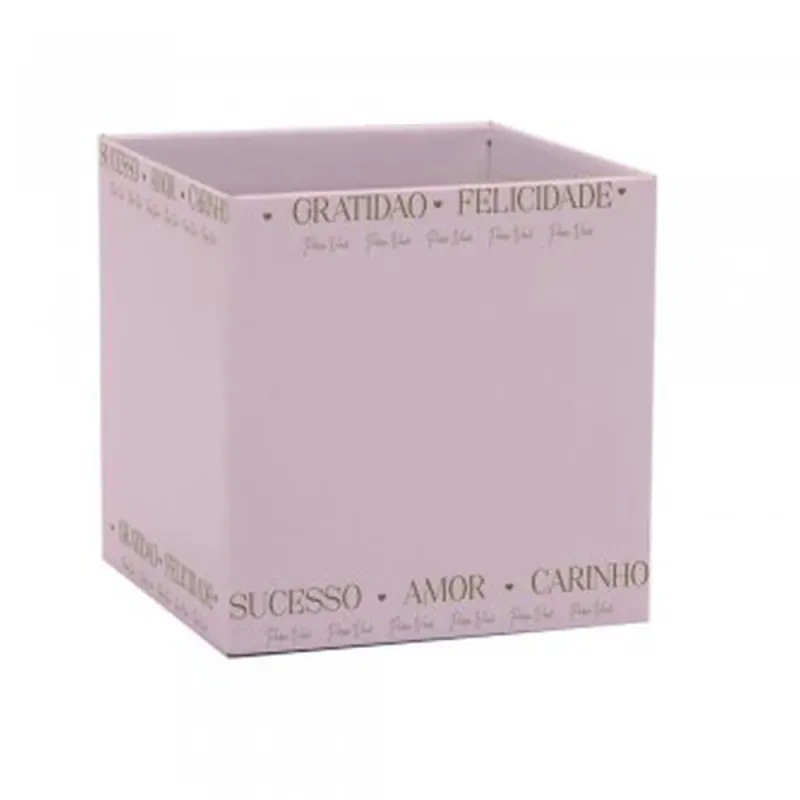 Cachepot Paper Decorado Pote 15 Essencia Rosa QD 15X15 PCT.C/10