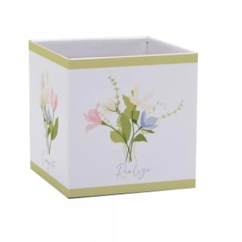 Cachepot Paper Decorado Pote 15 Jardim Quadrado PCT.C/10