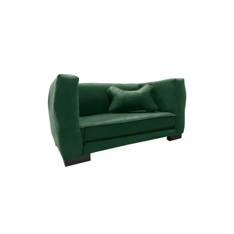 Cama Poltrona Pet Baby Pequeno Porte Liso Verde Escuro