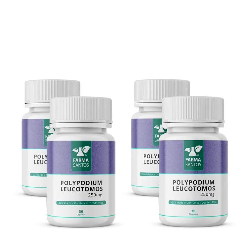 Kit 4 Polypodium Leucotomos 250Mg 30 Cápsulas