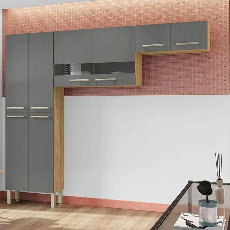 Kit Cozinha Ambiente Nala 3 Peças Freijó Gris - Kits Paraná