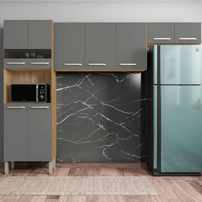 Kit Cozinha Ambiente Versalhes 3 Peças Freijó Gris - Kits Paraná