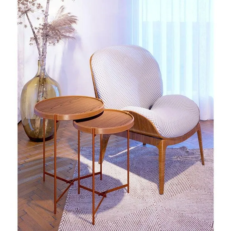 Kit Mesa Lateral Ambiente Aqua Freijó Cobre - Imcal
