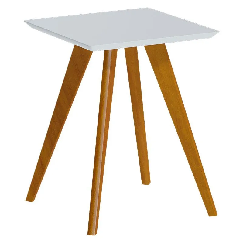 Mesa Lateral Ambiente Classic Quadrada Branco Acetinado - Imcal