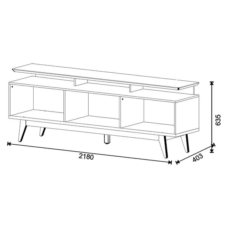 Rack Bancada 3 Gavetas e Painel para Tv Classic 2.2 Off White Nature - Imcal