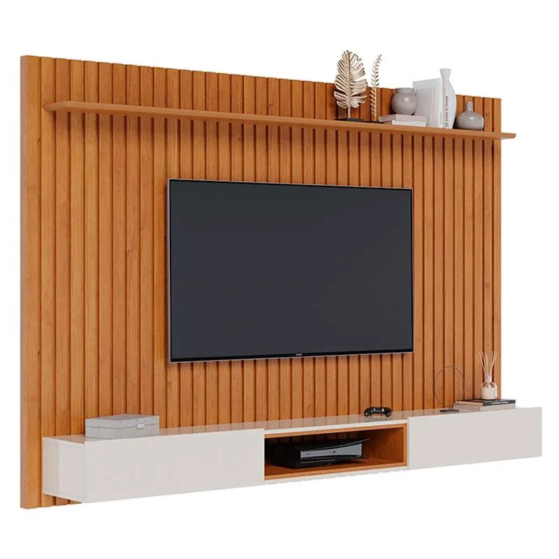 Painel Suspenso Loft 2.2 com mesa de Centro Classic Nature Off White - Imcal