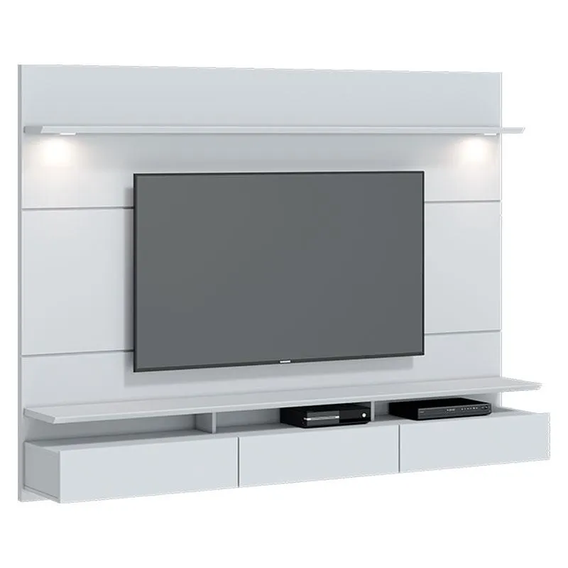 Painel Suspenso Decore 2.2 com mesa de Centro Classic Branco Acetinado - Imcal