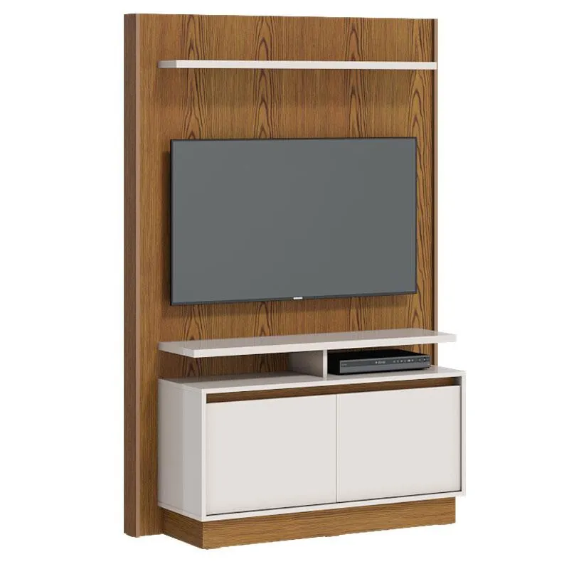 Estante Home Theater Fit 1.2 com Mesa de Centro Classic Freijó Off White - Imcal