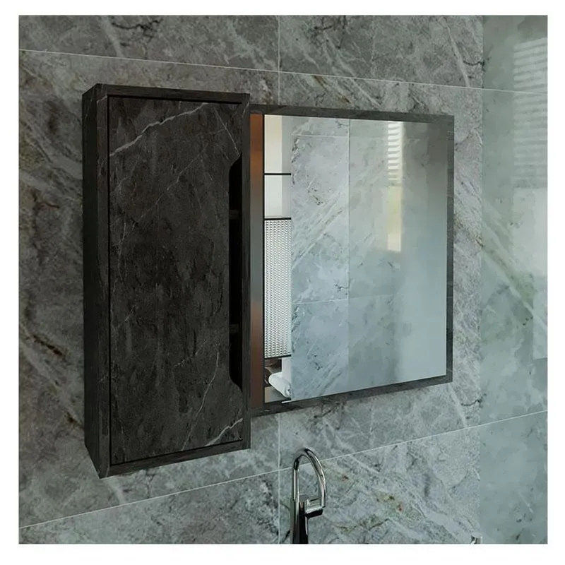 Espelho Para Banheiro Ambiente Bn3645 Mármore Lunar - Tecnomobili