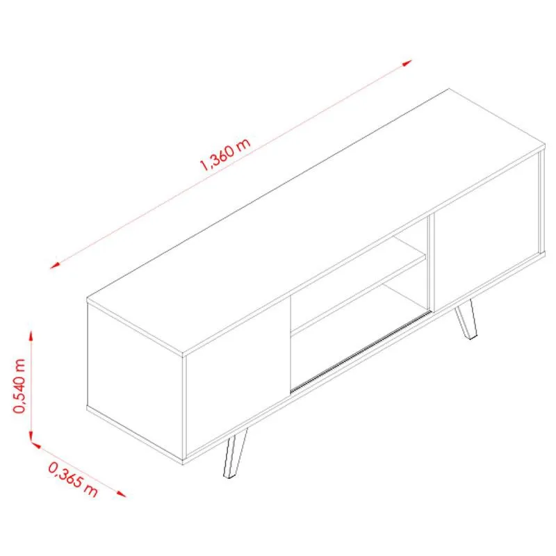 Rack Bancada Lisboa com Mesa de Centro Frizz Cinamomo Off White - Madetec