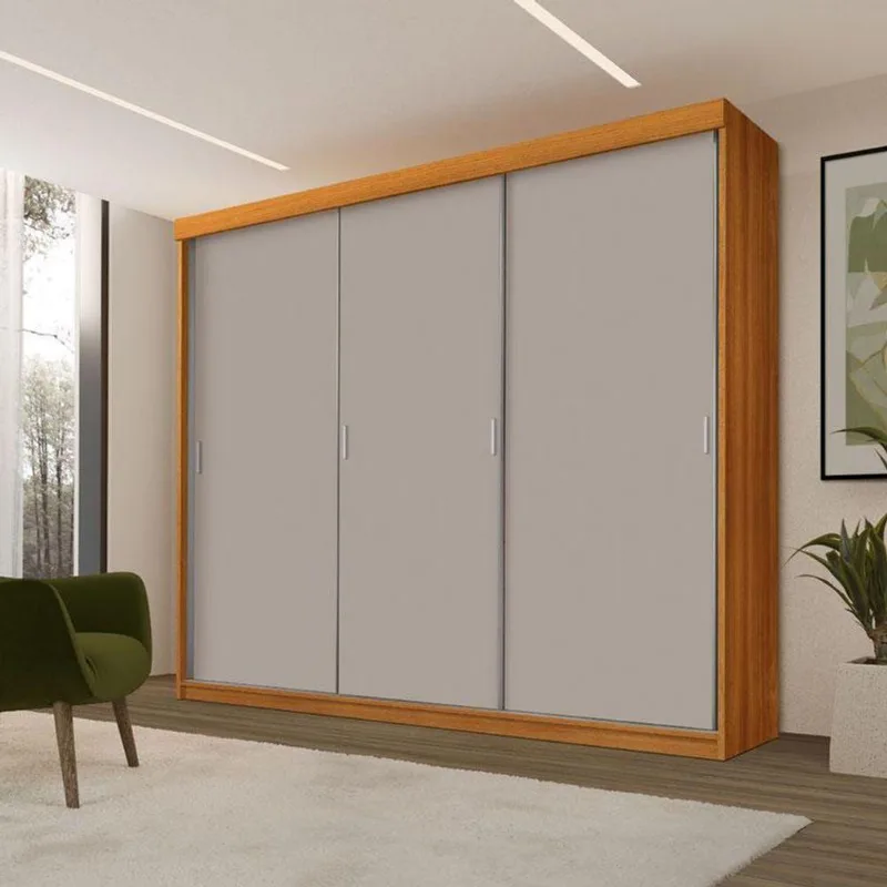 Guarda Roupa Casal Ambiente ímola 3 Portas De Correr Freijó Mani - Luapa