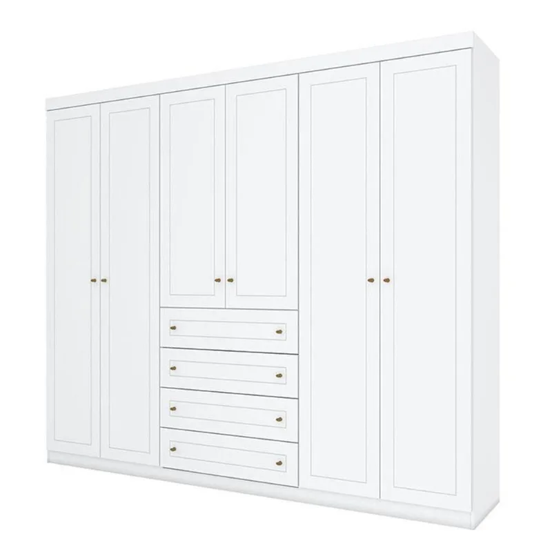 Guarda Roupa Casal Nova York 6 Portas Branco Hp – Henn