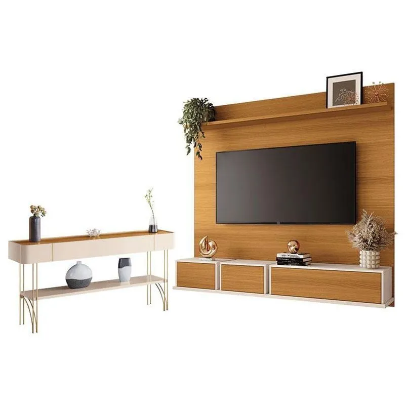 Home Suspenso Max E Aparador Vivant Cinamomo Off White - Hb Móveis