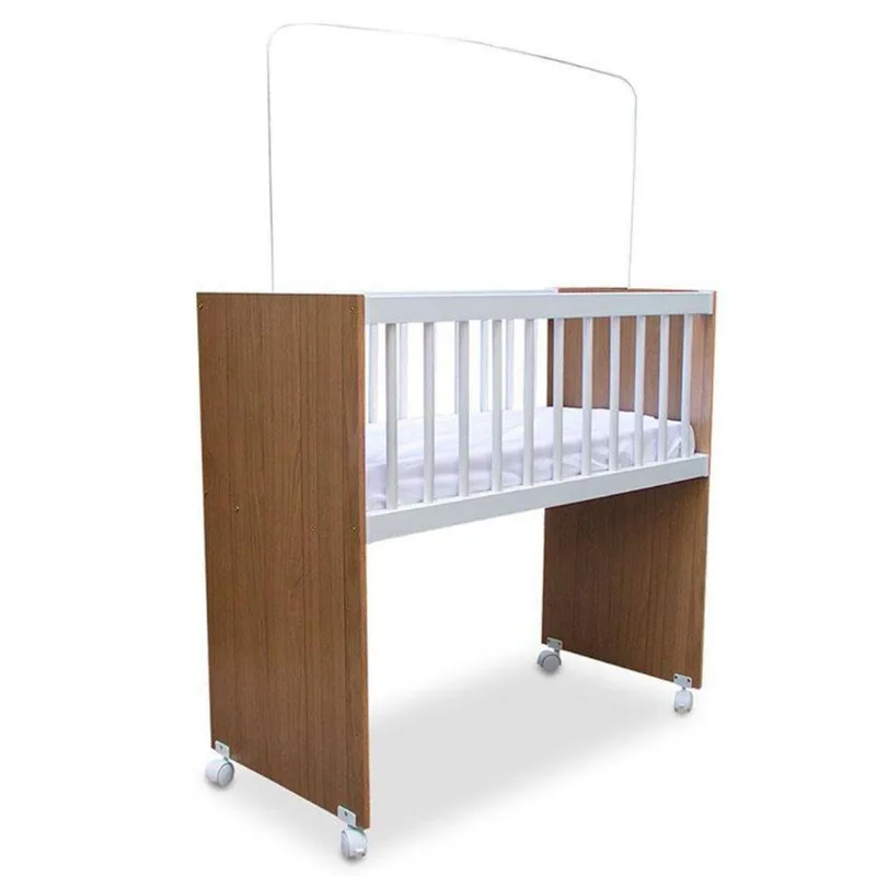 Mini Berço Moisés Alegria Branco Amadeirado Com Colchão ? Veronez