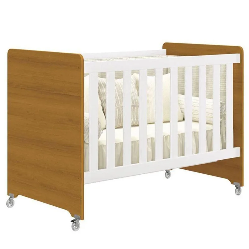 Berço Americano Evolution 4 Em 1 Branco Acetinado Savana Com Colchão Ortobom - Reller