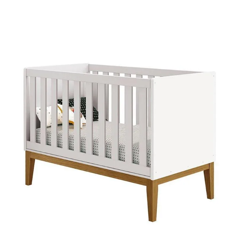 Berço Americano New Classic Branco Com Pés Madeira ? Reller
