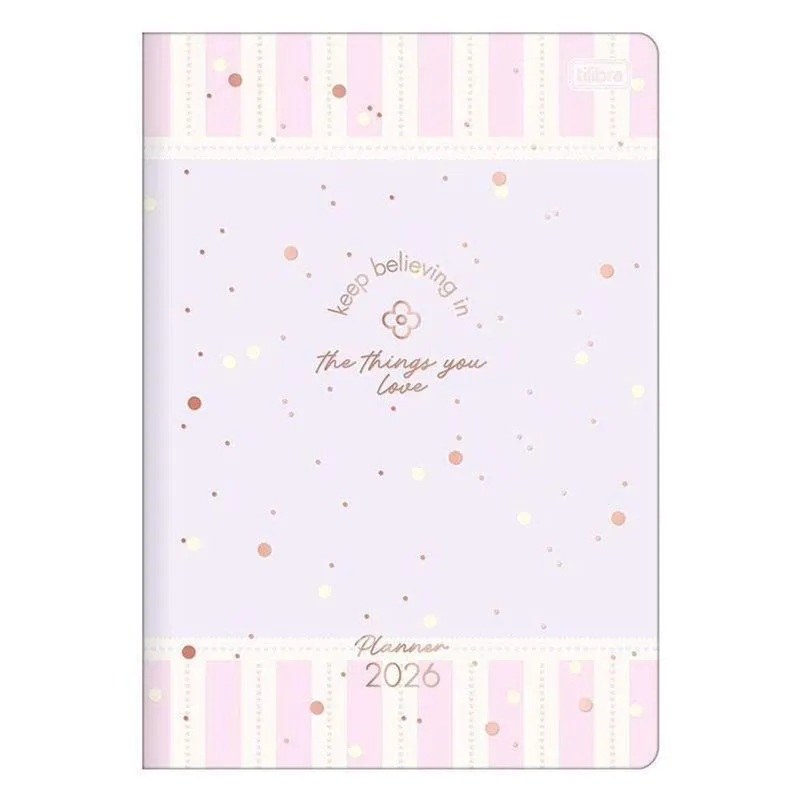 Agenda Planner Soho 2026 Grampeado 20 Folhas Listras - Tilibra