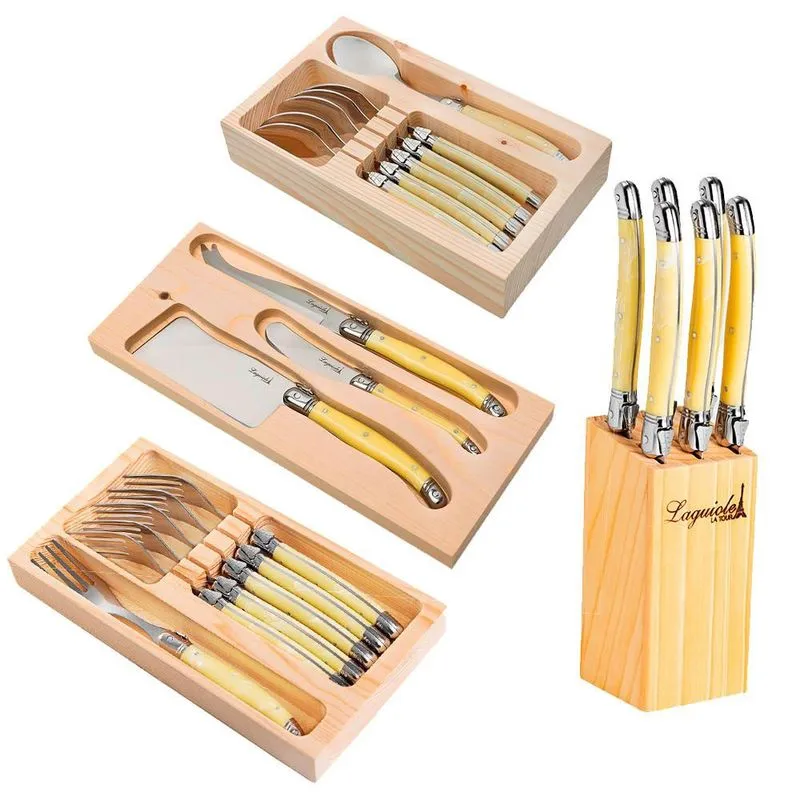 Conjunto de talheres Luxo 21 peças Original laguiole la tour - Marfim