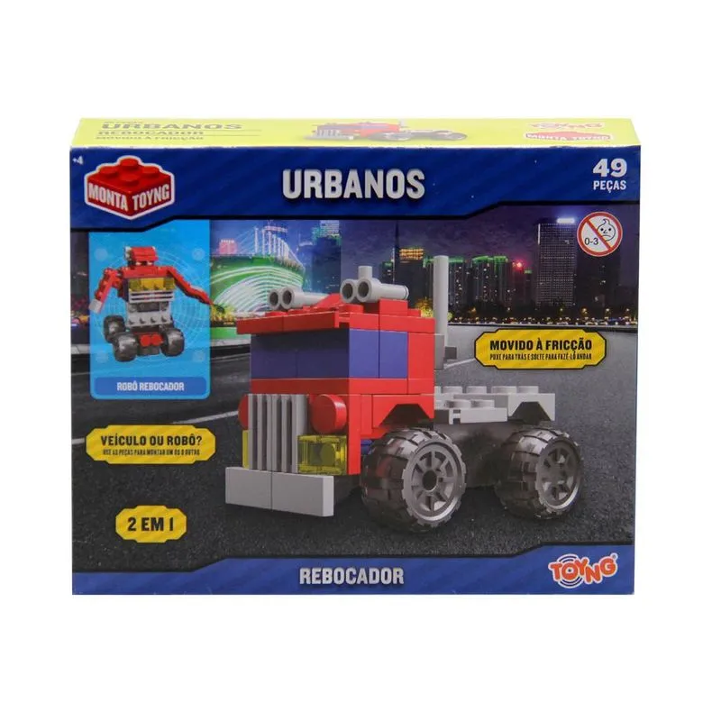 Brinquedo Urbanos Veículo Rebocador Ou Robô Movido à Fricção Toyng
