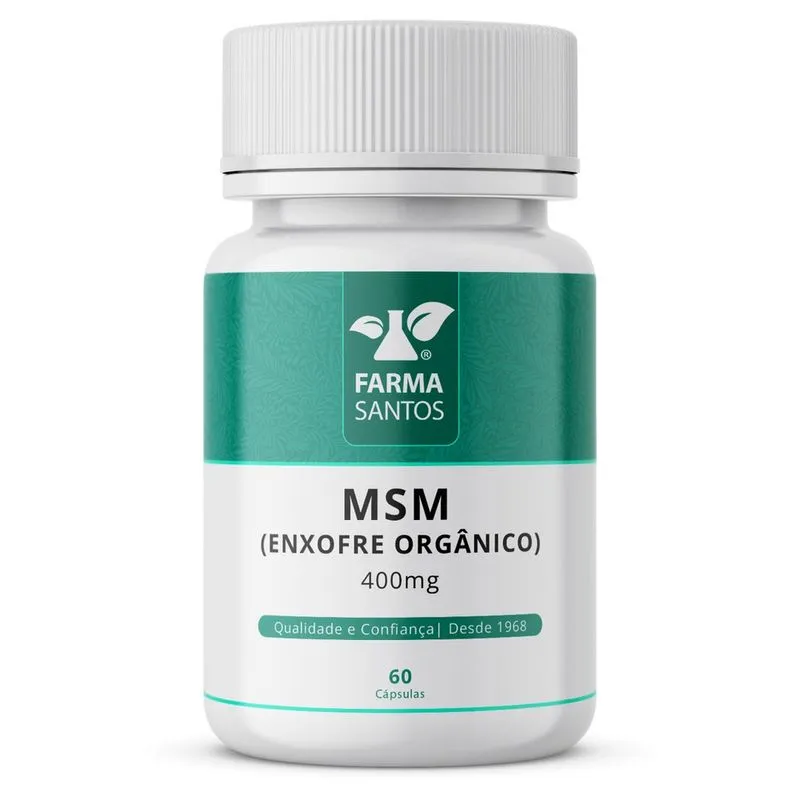 Msm Enxofre Orgânico 400Mg 60 Cápsulas