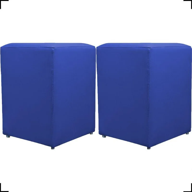 Kit 2 Puff Dado Decorativo Para Sala Recepção Penteadeira Material Sintético Cores
