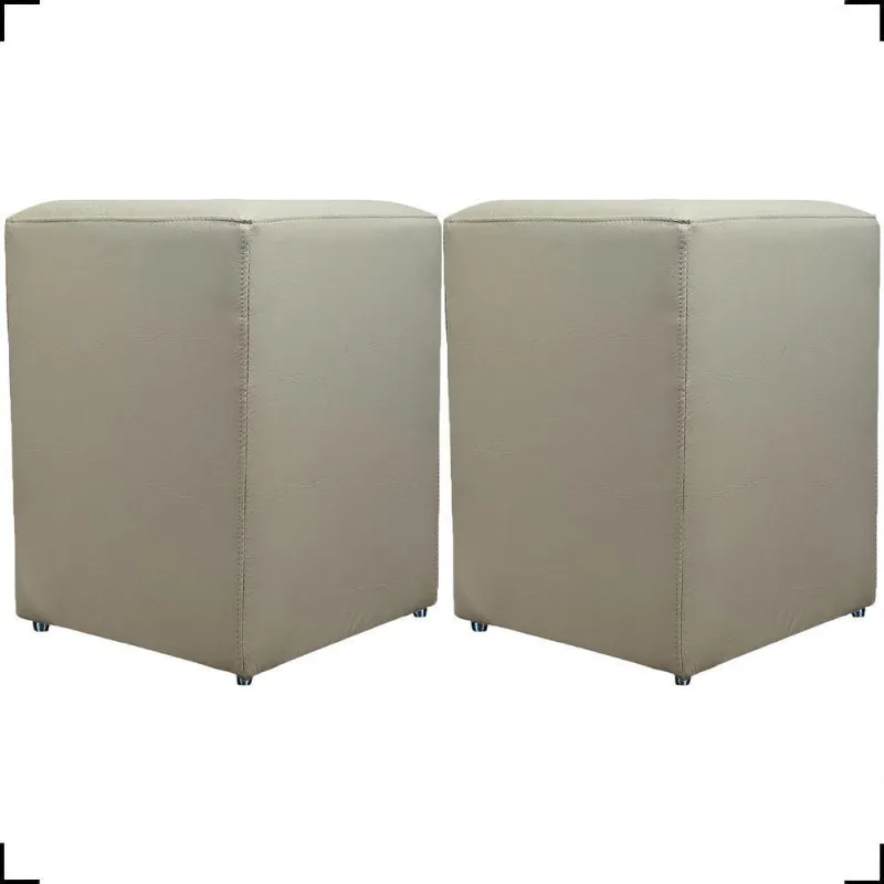 Kit 2 Puff Dado Decorativo Para Sala Recepção Penteadeira Material Sintético Cores